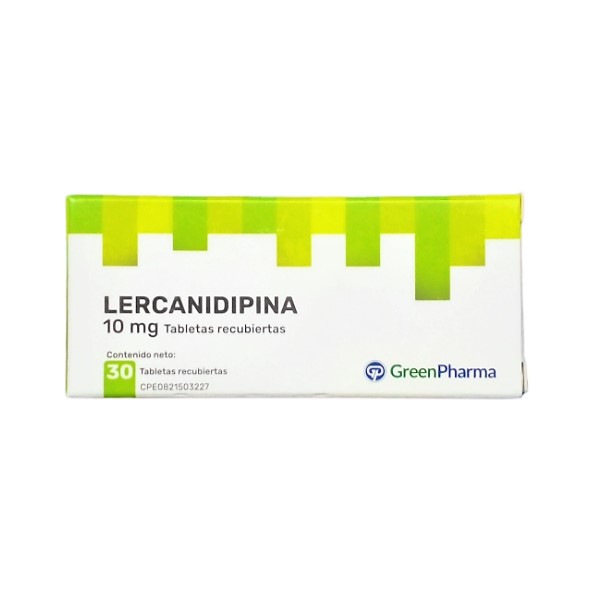 Lercanidipina 10mg X 30 Tabletas .Rec. Green Pharma