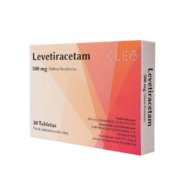 Levetiracetam 500mg x 30 Tabletas Cleo Pharma