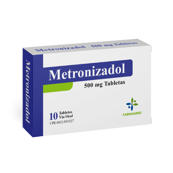 Metronidazol 500mg x 10 Tabletas Farmamed