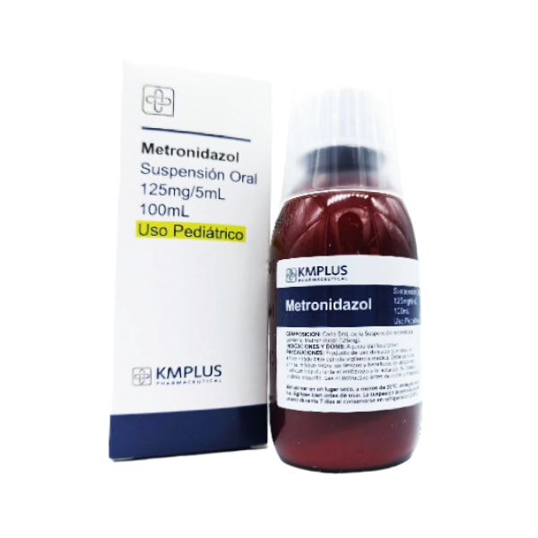Metronidazol Suspensión En Polvo Pediátrico 125mg/5ml x 100ml Kmplus