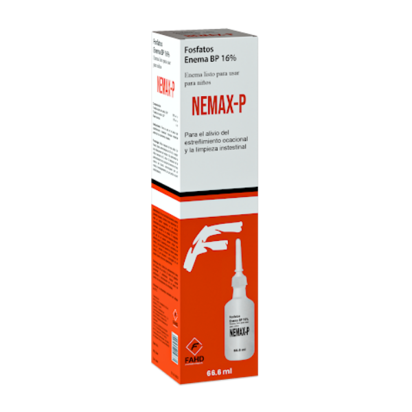Nemax P Enema Pediátrico Fosfato Ácido de Sodio 16% x 66 ml