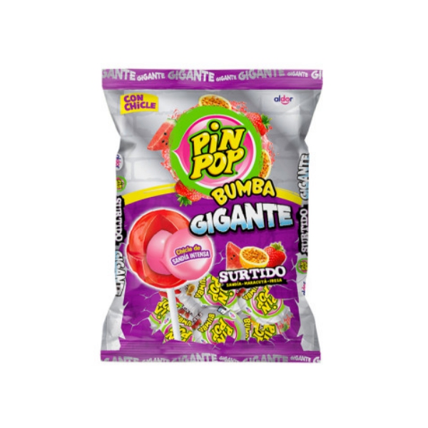 Pin-Pop Paquete De Chupetas Gigante Surtido X 24 Unidades