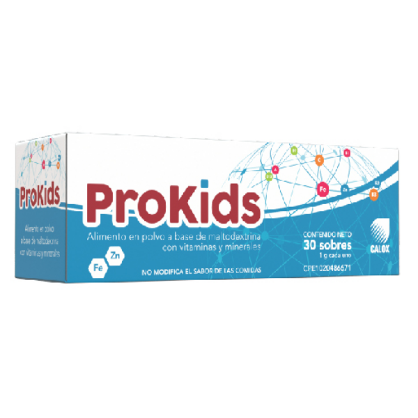 Prokids Con Vitaminas Y Minerales Multivitamínico x 30 Sobres. Calox