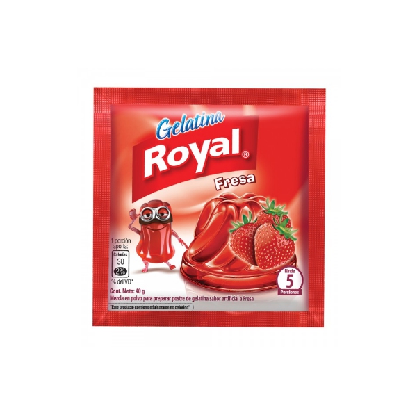 Royal Gelatina Sabor Fresa 40Gr.
