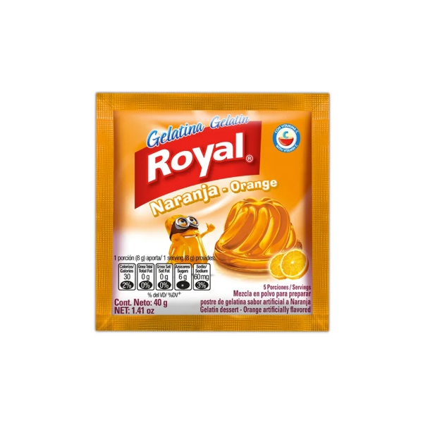 Royal Gelatina Sabor Naranja 40Gr.