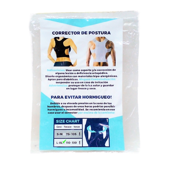 Size Chart Corrector De Postura Talla L