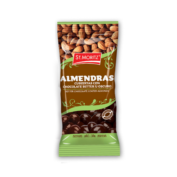 St.Moritz Almendras Cubierto Con Chocolate Oscuro 40gr
