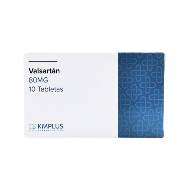 Valsartán 80mg X 10 Tabletas . Kmplus