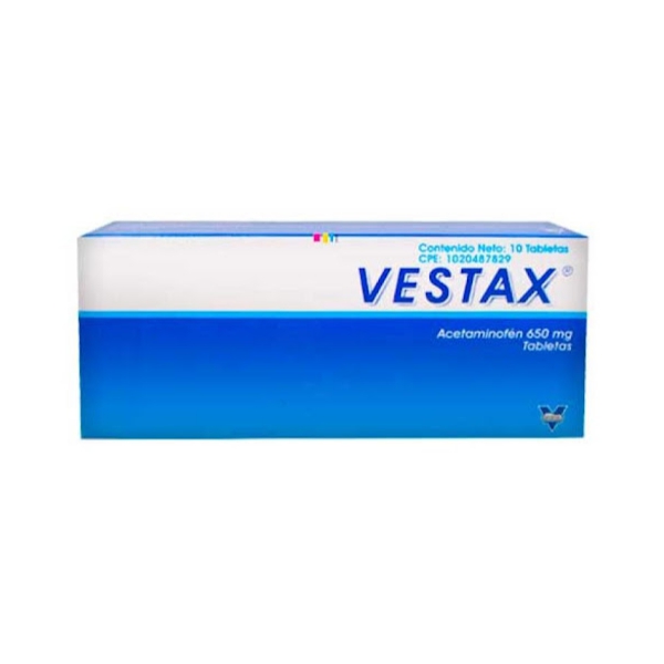 Vestax Acetaminofén 650mg x 10 Tabletas - Vargas