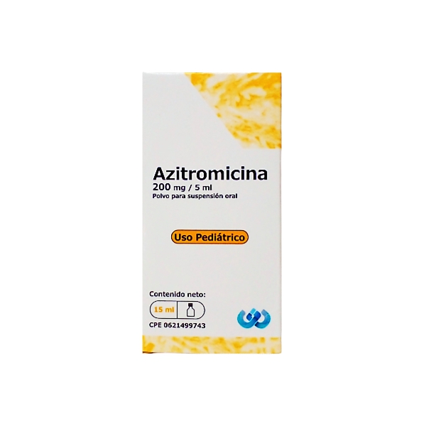Azitromicina Suspensión Polvo 200Mg/5Ml X 15Ml Jd Pharma