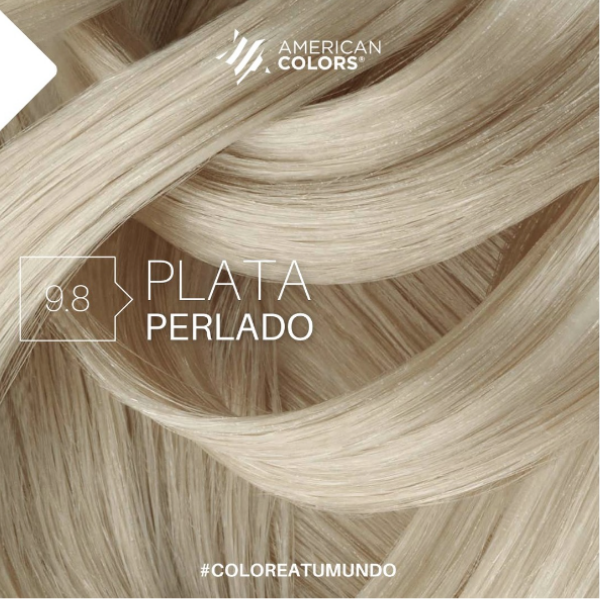 American Colors Tinte Kit 9.8 Plata Perlado - Imagen 2