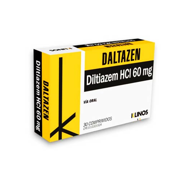 Daltazen Hci Diltiazem 60Mg X 20 Comprimidos Klinos