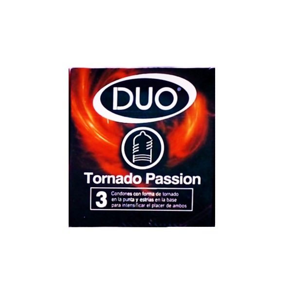 Duo Preservativo Tornado Passión X 3 Unidades