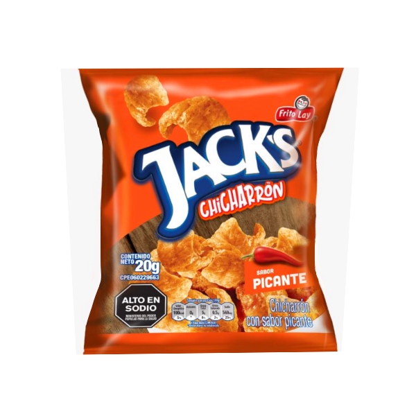 Jacks Chicharron Picante 20Gr.