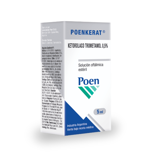 Poenkerat Ketorolac 0.5% Solución Oftálmica X 5Ml Poen