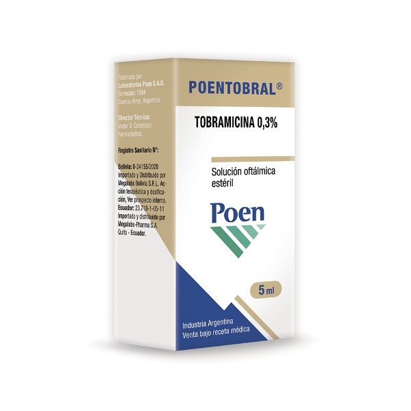Poentobral Tobramicina 0.3% Solución Oftálmica X 5Ml Poen