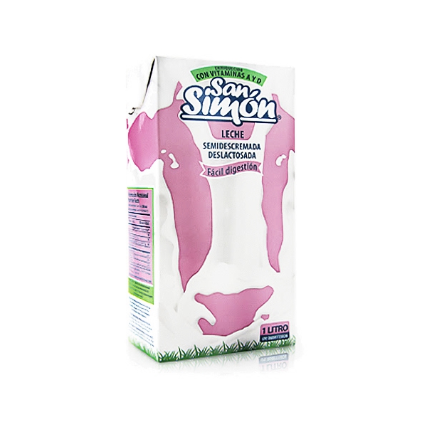 San Simon Leche Semidescremada Deslactosada 1Lt.