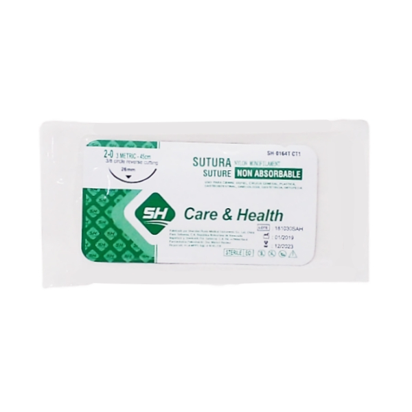 Sutura Nylon 2-0 Aguja Curva Care & Health