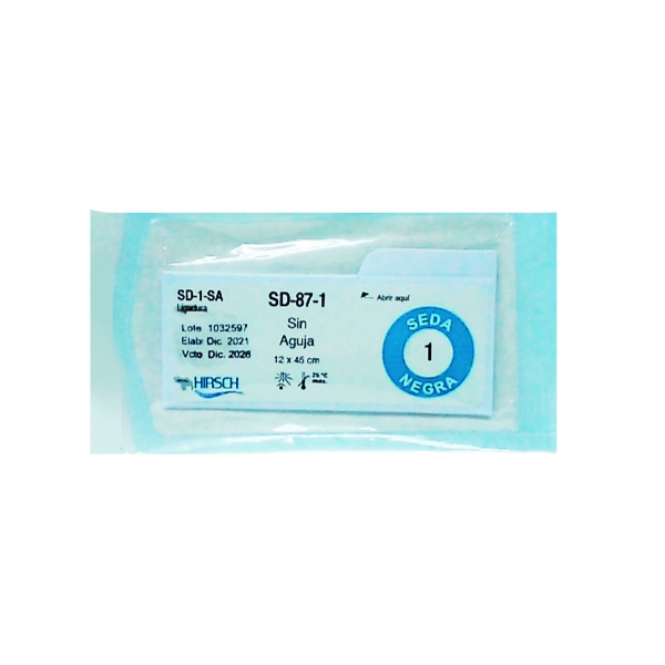 Sutura Seda 1 Seda Negra Sd-87-1 Hirsch