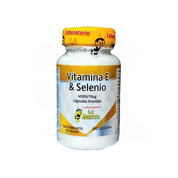 Vitamina E Y Selenio 400Iu/70Ug X 60 Cápsulas La Abejita
