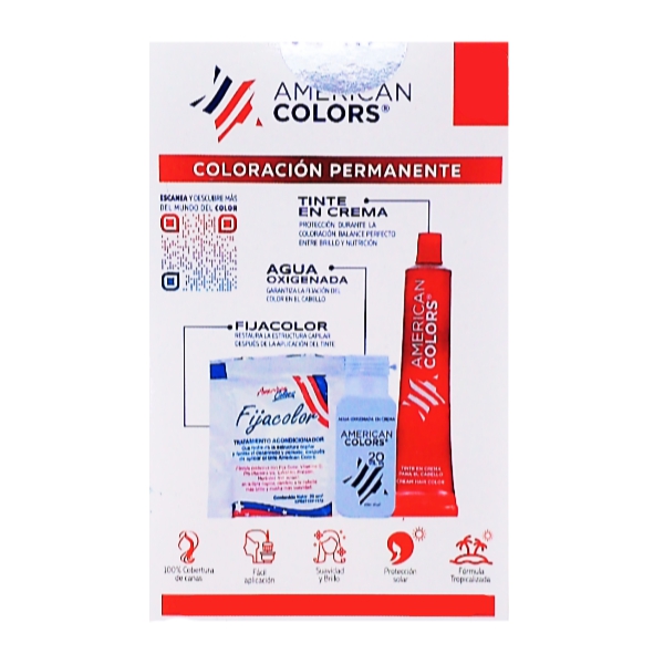 American Colors Tinte Kit 7.0 Rubio Mediano - Imagen 2