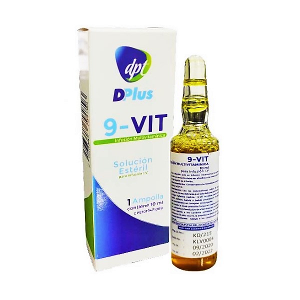 9-Vit DPlus Infusión Multivitamínica Ampolla 10ml/I.V - DPT