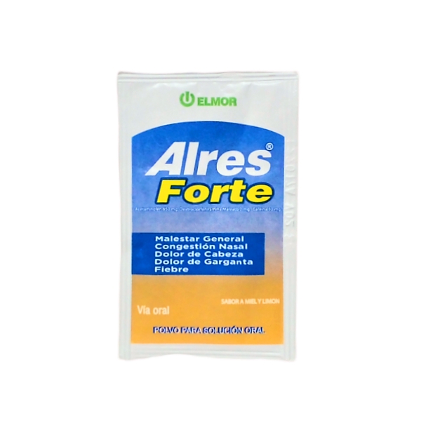 Alres Forte Acetaminofén+Cafeína+Clorfeniramina Sobre Elmor