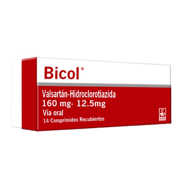 Bicol Hct Valsartán+Hidroclorotiazida 160Mg/12.5Mg X 14 Comprimidos Siegfried