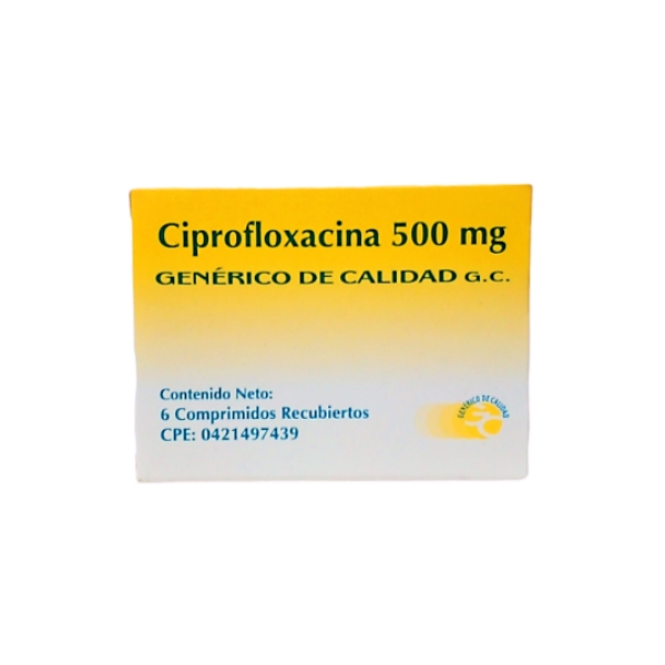 Ciprofloxacina 500Mg X 6 Comprimidos La Gc