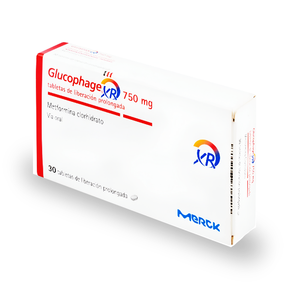 Glucophage Xr Metformina 750Mg X 30 Tabletas Merck