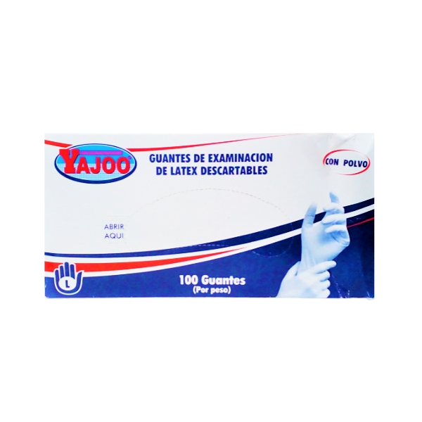 Guantes De Látex T.L X 100 Unidades - Yajoo