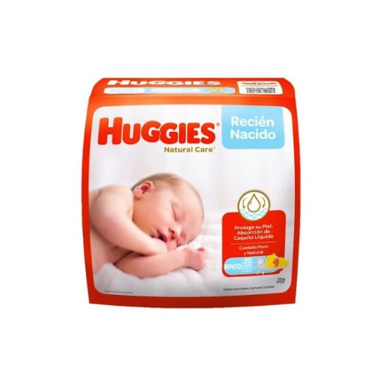 Liqui - Huggies Natural Care Recién Nacido X 20