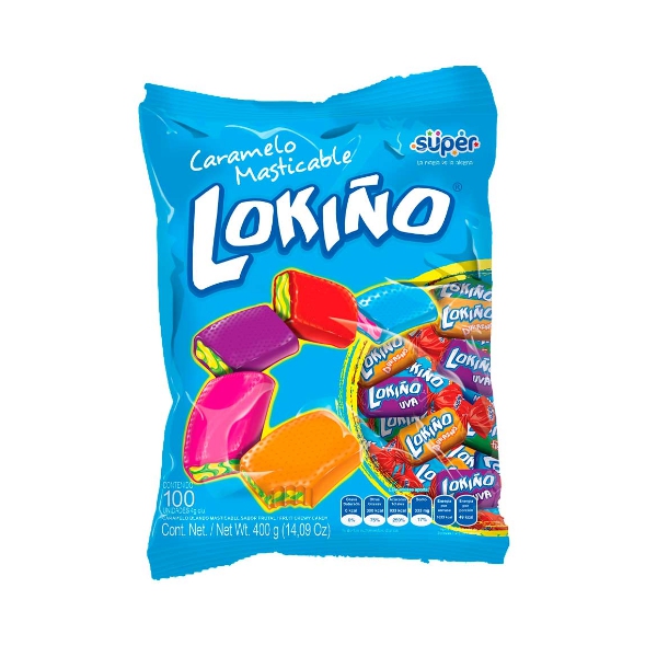 Lokiño Caramelo Masticable X 100 Unidades 400Gr