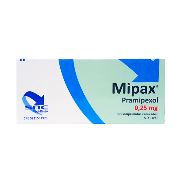 Mipax Pramipexol 0.25Mg X 30 Comprimidos Snc P.