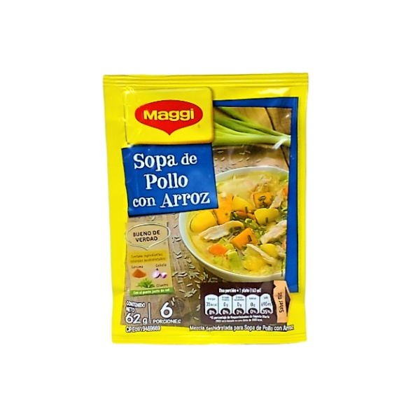 Maggi Sopa De Pollo Con Arroz 62g