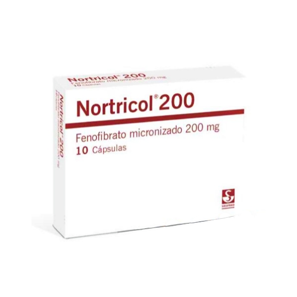 Nortricol Fenofibrato Micronizado 200Mg X 10 Cápsulas Siegfried