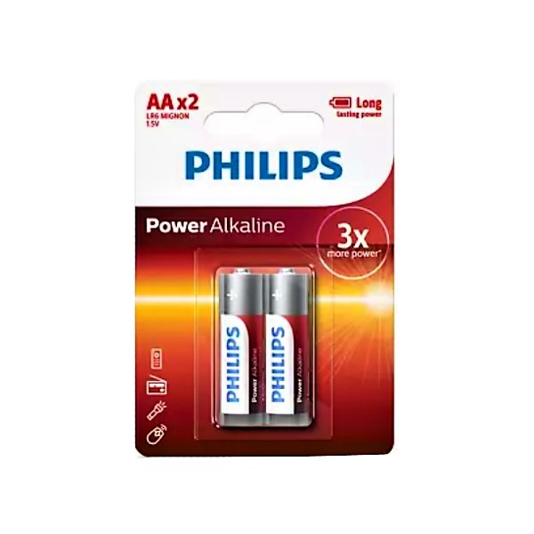 Philips Pila AA 1.5V X 2 Unidades 3X More Power