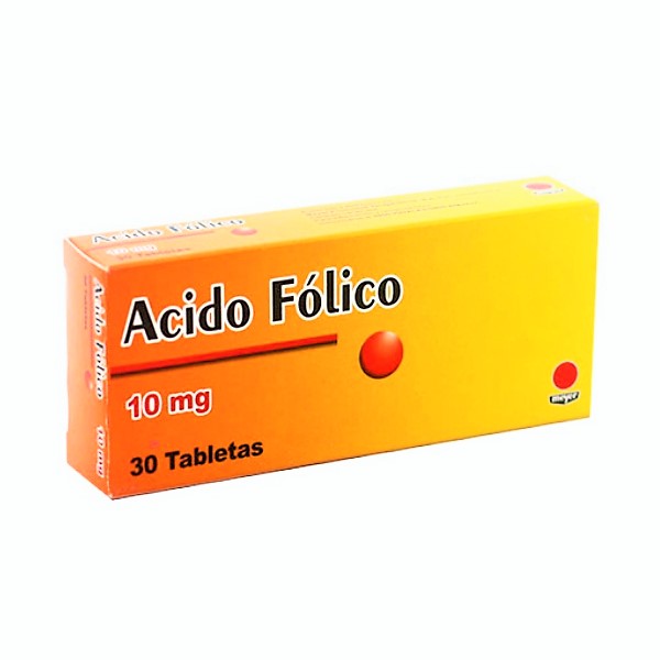 Ácido Fólico 10Mg X 30 Tabletas Meyer