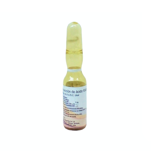 Ácido Fólico Ampolla 5Mg/1Ml Prahem