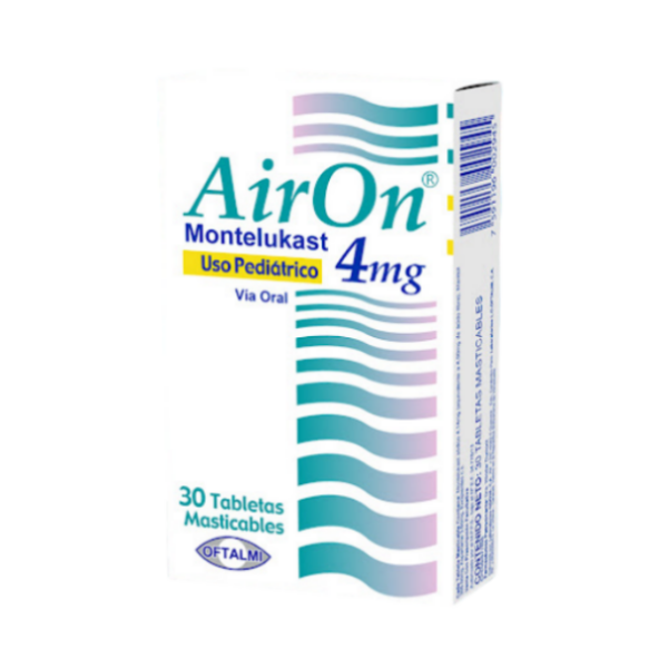 Airon Montelukast Pediátrico 4Mg X 30 Tabletas Oftalmi
