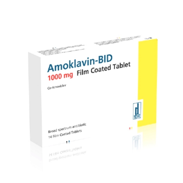 Amoklavin-Bid Amoxicilina+Ácido Clavulánico 1000Mg X 14 Tabletas Deva