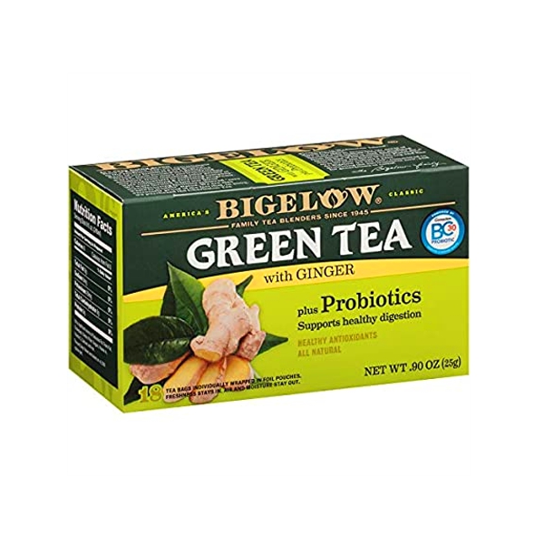 Bigelow Te Green With Ginger Probiótico X 20 Unidades