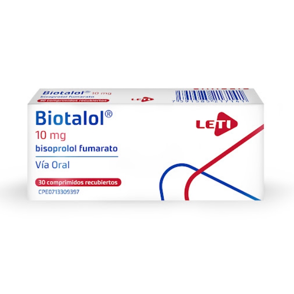 Biotalol Bisoprolol 10Mg X 30 Comprimidos Leti