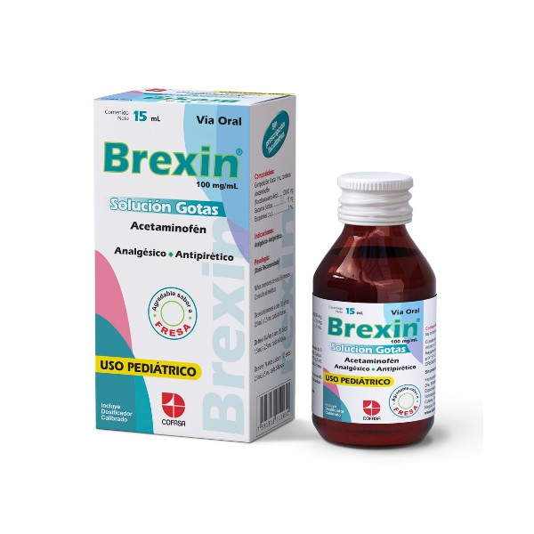 Brexin Acetaminofén Solución Gotas 100Mg/Ml X 15Ml Cofasa