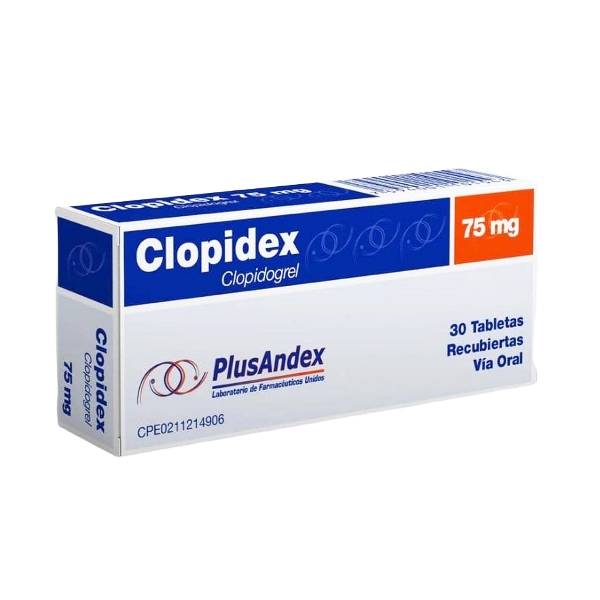 Clopidex Clopidogrel 75Mg X 30 Tabletas PlusAndex