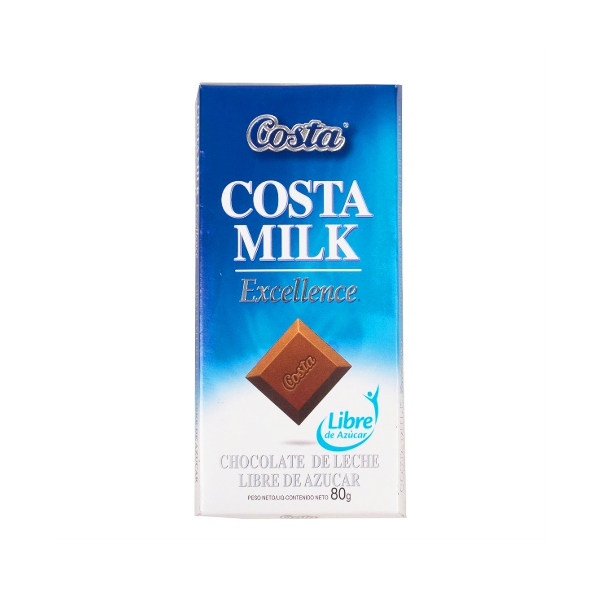 Costa Milk Chocolate Excellence Sin Azúcar 80Gr.
