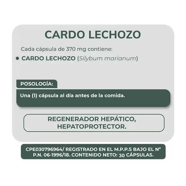 Cardo Lechozo 370Mg X 30 Cápsulas Herbaplant - Imagen 2