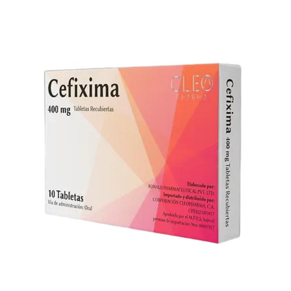 Kazepina Cefixima 400Mg X 10 Tabletas Cleo Pharma