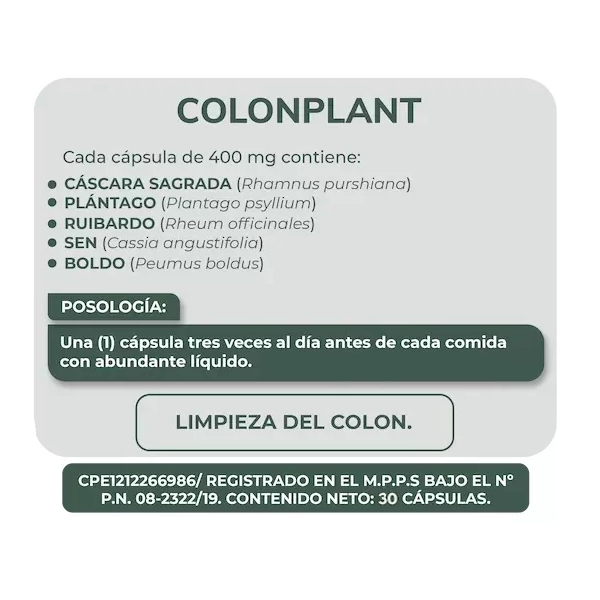 Colonplant 400Mg X 30 Cápsulas Herbaplant - Imagen 2