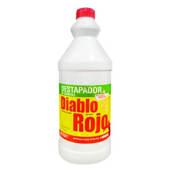 Diablo Rojo Destapador De Cañerias Líquido 1L